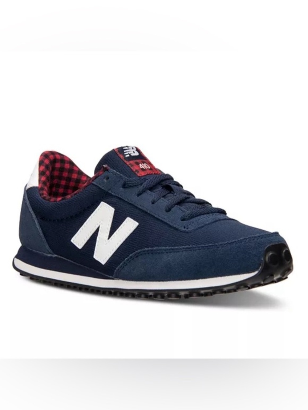 New Balance 410 Navy/White Trainers w/ Check Trim size 9